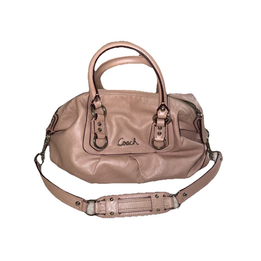Vintage Coach Ashley Convertable Leather Satchel Bag (Light Pink)